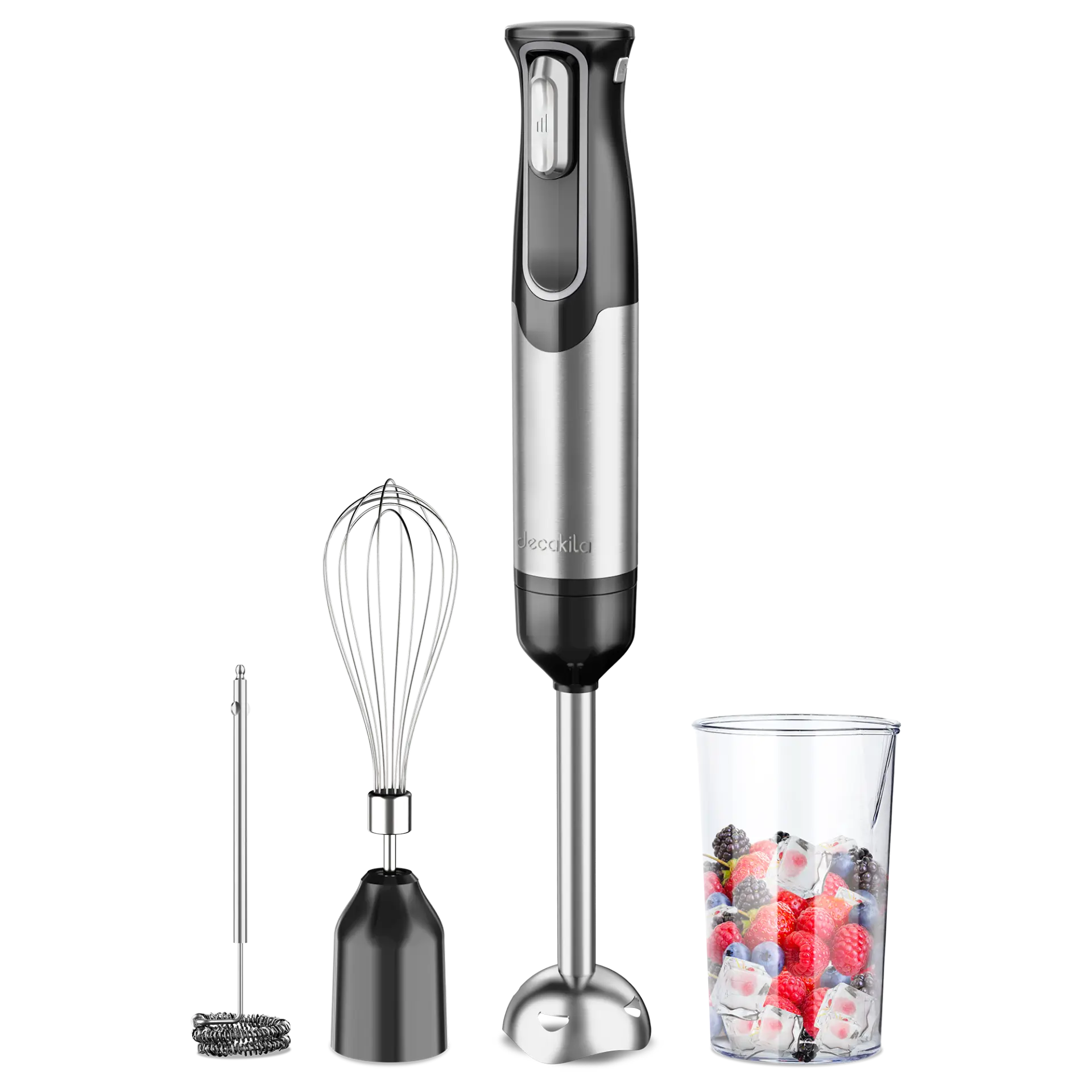 Blendere si storcatoare de suc - Blender si Mixer cu Baterie 4 in 1 Negru/Rosu Inox