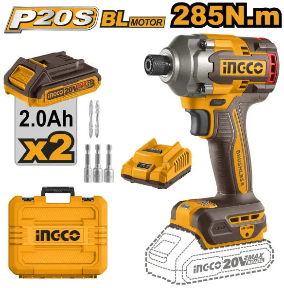 Pistoale de impact electrice - Filetanta cu Impact 20V 1/4 285 Nm cu 2 x 2.0AH