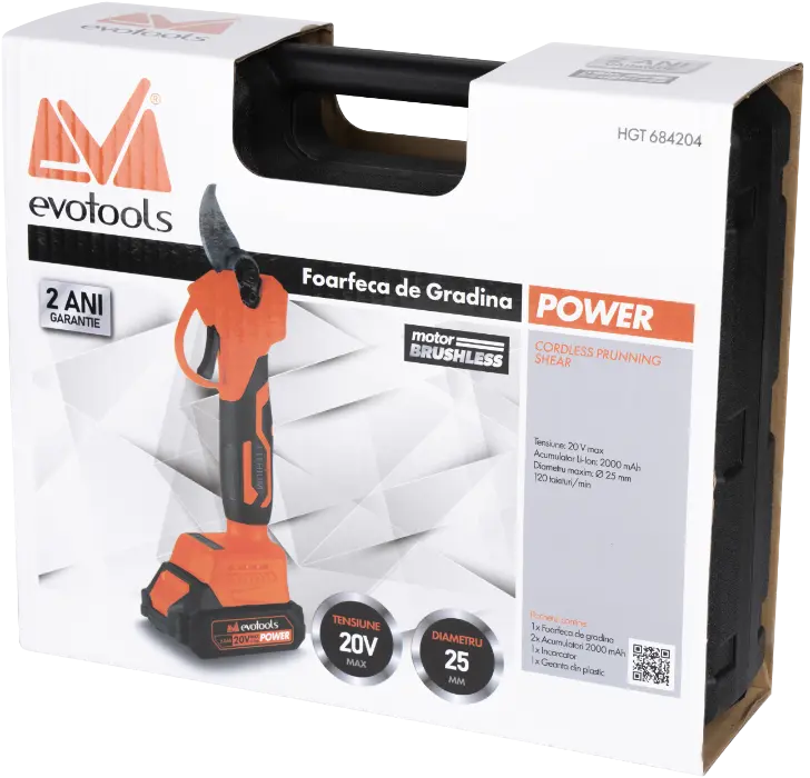 Foarfeca de Gradina cu 2 Acumulatori si Incarcator CPS 2000 Power EvoTools [1]