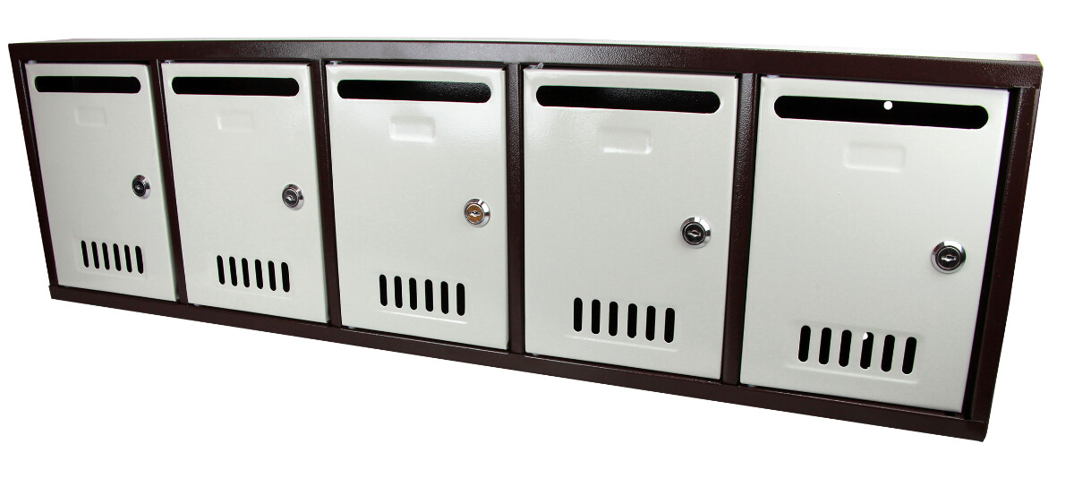 Cuti postale - Modul 5 Cutii Postale - Lungime 910 mm Latime 76 mm Inaltime 260 mm