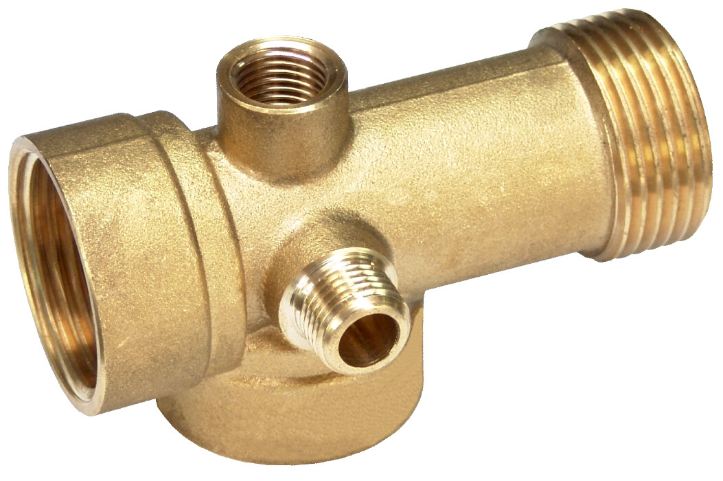 Piese si accesorii hidrofor - Racord din Alama cu 5 Cai pentru Hidrofor - Diametru 1 inch Lungime 82 mm