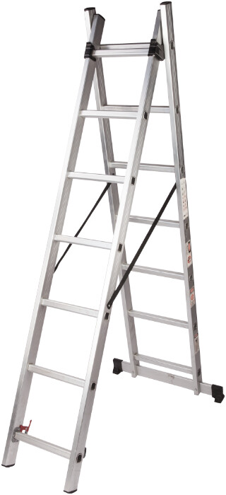 Utilaje pentru constructii - Scara Aluminiu EvoTools - Nr. Trepte 7 Nr. Tronsoane 2