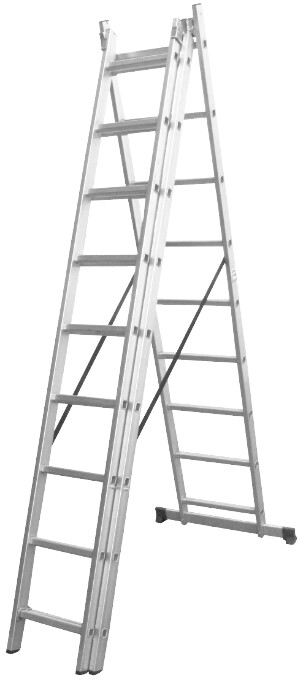 Scari, platforme si schele - Scara Aluminiu EvoTools - Nr. Trepte 7 Nr. Tronsoane 3