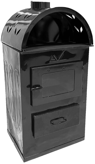 Sobe si burlane - Semineu Emailat cu Arcada - Culoare semineu Negru Putere semineu 7 KW