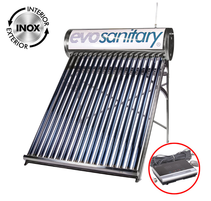 Fotovoltaice - Sistem Panou Solar cu Tuburi Vidate si Controller 1024-58 INOX